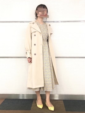 「Te chichi（テチチ）のアイテム（トレンチコート）」を使った、Wendyさん（レディース・162cm）の冬コーディネート