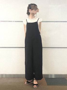 「Te chichi（テチチ）のアイテム（オールインワン・サロペット）」を使った、Wendyさん（レディース・162cm）の春コーディネート