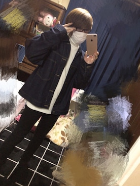 「リドム」｜「アイテム（デニムジャケット）」を使った、けーさん（メンズ・170cm）の春コーディネート