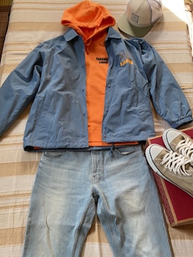 「RVCA（ルーカ）のアイテム（帽子）」を使った、Kentaさん（メンズ・174cm）の冬コーディネート