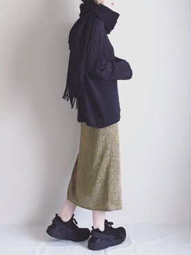 「air huarache」｜ACHさん（レディース・166cm）の冬コーディネート