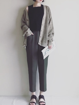 「カーキパンツ」｜ACHさん（レディース・166cm）の秋コーディネート