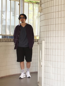 「THEE（シー）のアイテム」を使った、m.fujiiさん（メンズ・181cm）の夏コーディネート
