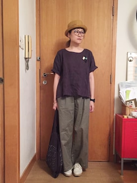 「POOL（プール）のアイテム（バッグ）」を使った、lausimさん（レディース・159cm）の春コーディネート