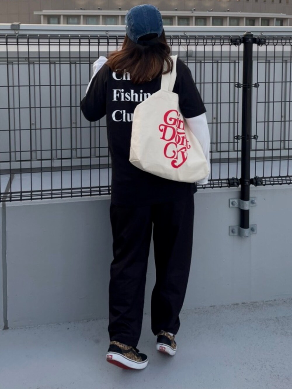 【新品】ガールズドントクライ トートバッグホワイト GIRLS DON'T CRY × SMETS/LOGO BIG TOTE BAG | BIN
