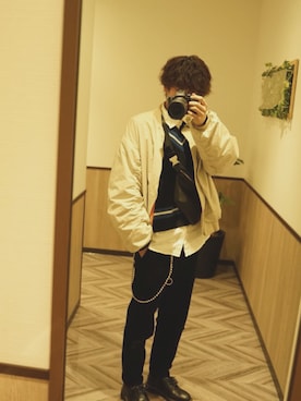 「ラッドミュージシャン」｜「アイテム（その他シューズ）」を使った、けんくまさん（メンズ・173cm）の冬コーディネート