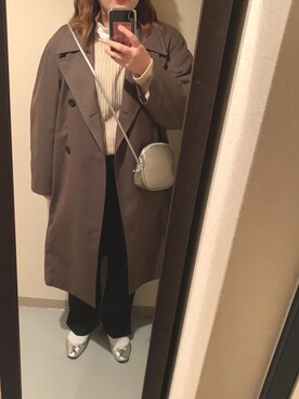 「RETRO GIRL（レトロガール）のタックセミフレアパンツ（その他パンツ）」を使った、yukkoさん（レディース・164cm）の春コーディネート