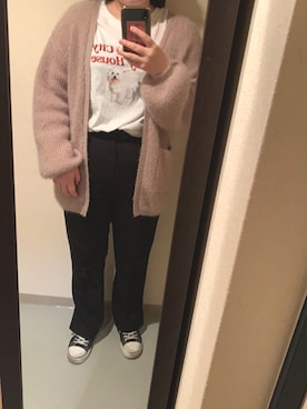 「RETRO GIRL（レトロガール）のタックセミフレアパンツ（その他パンツ）」を使った、yukkoさん（レディース・164cm）の秋コーディネート