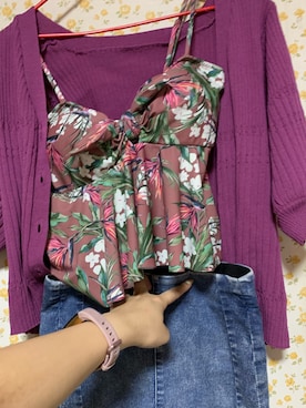 「アイテム（水着、レッド系）」を使った、mai maiさん（レディース・148cm）の夏コーディネート