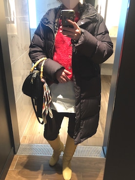 「Whim Gazette（ウィムガゼット）のアイテム（シューズ）」を使った、７さん（レディース・156cm）の冬コーディネート