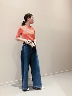「サマーニット」｜「アイテム（食器/キッチン）」を使った、riiiiisaさん（レディース・155cm）の春コーディネート