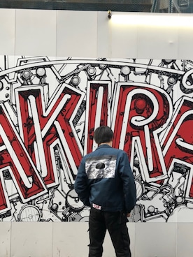 「supreme akira」｜kk.sakanaさん（メンズ・172cm）の冬コーディネート