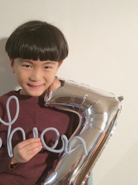 「BONTON（ボントン）のアイテム（トップス）」を使った、yuuuiさん（キッズ・120cm）の冬コーディネート