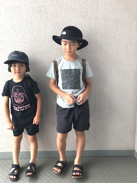 「VISSLA（ヴィスラ）のアイテム」を使った、yuuuiさん（キッズ・125cm）の夏コーディネート