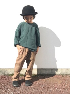 「IROIRO（イロイロ）のアイテム」を使った、yuuuiさん（キッズ・110cm）の秋コーディネート