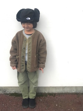 「ARCH & LINE（アーチアンドライン）のアイテム（ジャケット/アウター）」を使った、yuuuiさん（キッズ・110cm）の冬コーディネート