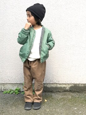 「IROIRO（イロイロ）のアイテム」を使った、yuuuiさん（キッズ・110cm）の冬コーディネート