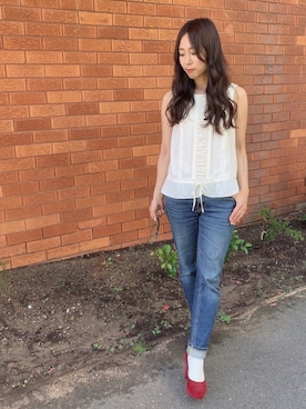 「pumps」｜𝒩𝑒𝓀𝑜さん（レディース・145cm）の冬コーディネート