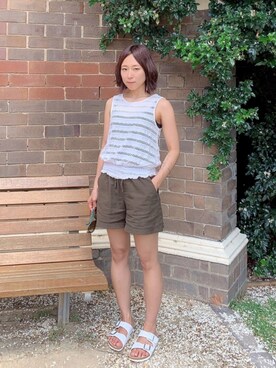 「shortpants」｜𝒩𝑒𝓀𝑜さん（レディース・145cm）の春コーディネート