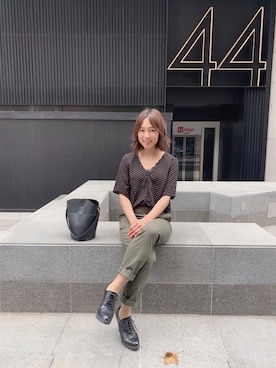 「MUJI」｜「アイテム（アナログ腕時計）」を使った、𝒩𝑒𝓀𝑜さん（レディース・145cm）の春コーディネート