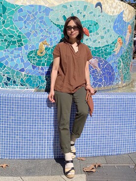 「MUJI」｜「アイテム（アナログ腕時計）」を使った、𝒩𝑒𝓀𝑜さん（レディース・145cm）の春コーディネート