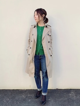 「ECCO」｜「アイテム（ジャケット/アウター）」を使った、𝒩𝑒𝓀𝑜さん（レディース・145cm）の春コーディネート