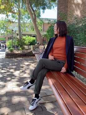 「MUJI」｜「アイテム（その他）」を使った、𝒩𝑒𝓀𝑜さん（レディース・145cm）の春コーディネート