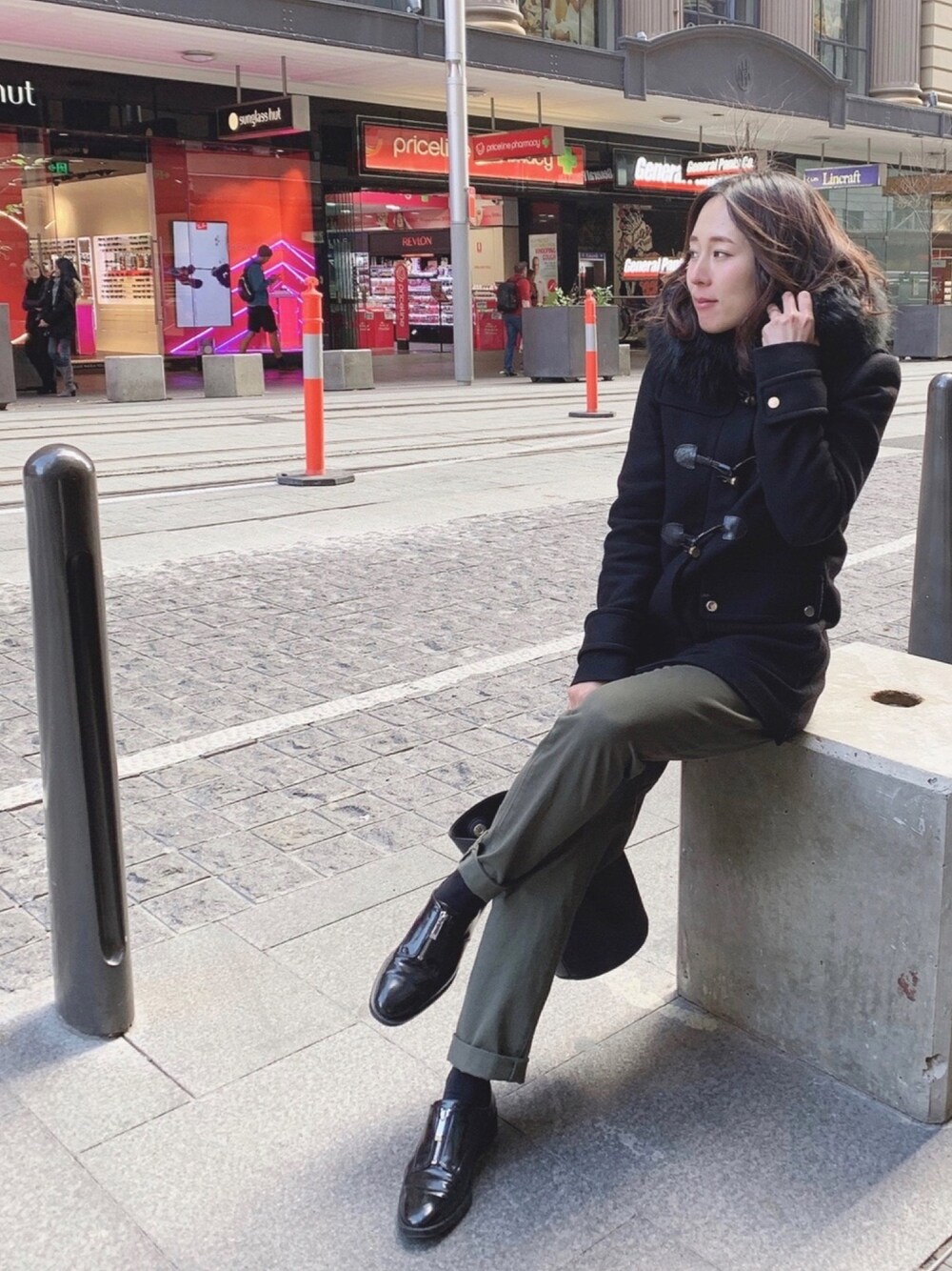 「ZARA、MUJI、bonne volonte、chino、loafer、weekend」｜「ZARAのアイテム（ダッフルコート、その他）」を使った、𝒩𝑒𝓀𝑜さん（レディース・145cm）の夏コーディネートの1枚目の写真