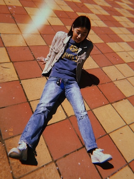 「505」｜「アイテム（スウェット）」を使った、アイリさん（レディース・162cm）の春コーディネート