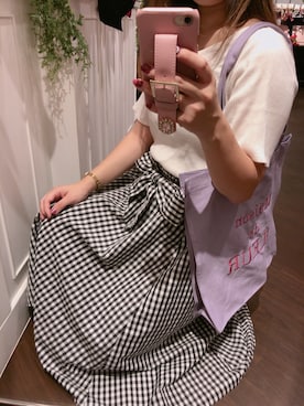 「VIDA＋（ヴィーダプラス）のアイテム」を使った、Naho♡さん（レディース・150cm）の夏コーディネート