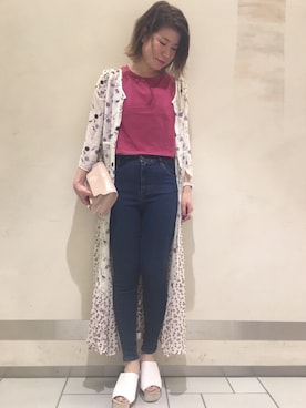 「sara（サラ）のアイテム」を使った、senahideshimaさん（レディース・161cm）の春コーディネート