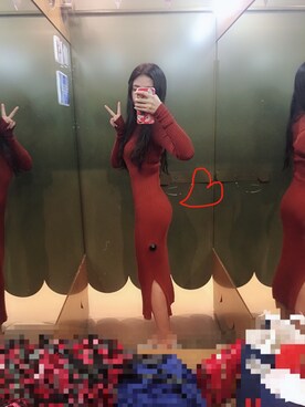 「MONKI（モンキ）のアイテム（ワンピース/ドレス）」を使った、詹闹闹さん（レディース・168cm）の冬コーディネート