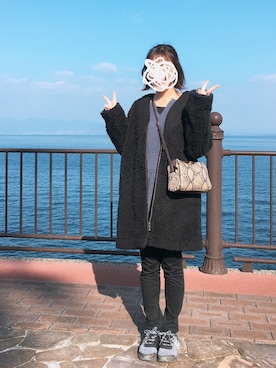 「LUKIA（ルキア）のアイテム」を使った、りこさん（レディース・157cm）の冬コーディネート