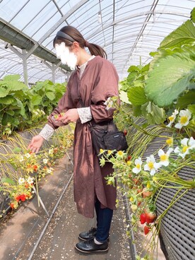 「WEGO（ウィゴー）のWEGO/ワイドカチューシャ（カチューシャ）」を使った、りこさん（レディース・157cm）の冬コーディネート