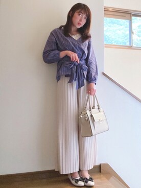 Marikoさんの「シャルマン　スカーフ付2wayハンドバッグ」を使ったコーディネート
