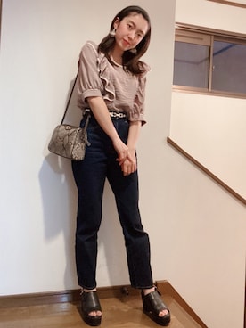 「WEGO（ウィゴー）のWEGO/ワイドカチューシャ（カチューシャ）」を使った、りこさん（レディース・157cm）の春コーディネート