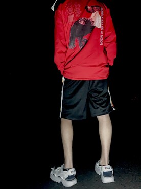 「FILA（フィラ）のアイテム（サンダル）」を使った、つっしーさん（メンズ・168cm）の夏コーディネート