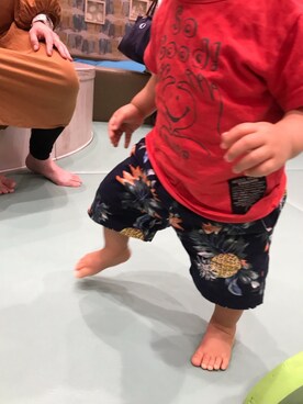 「NEEDLE WORK SOON（ニードルワークスーン）のアイテム」を使った、H．Ｙさん（キッズ・80cm）の春コーディネート