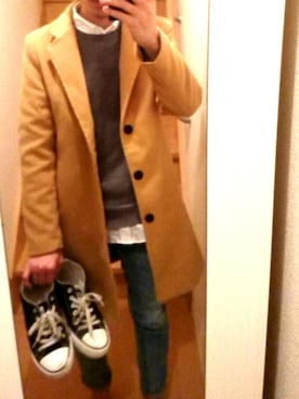 「ヒラキ（ヒラキ）のアイテム（スニーカー）」を使った、リョーマさん（メンズ・175cm）の秋コーディネート