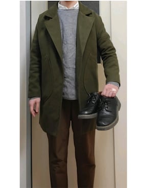 「しまむら（シマムラ）のアイテム（ニット/セーター）」を使った、リョーマさん（メンズ・175cm）の春コーディネート
