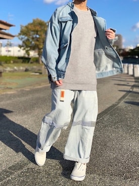 「neos（ネオス）のアイテム（カバーオール）」を使った、°fさん（メンズ・167cm）の秋コーディネート