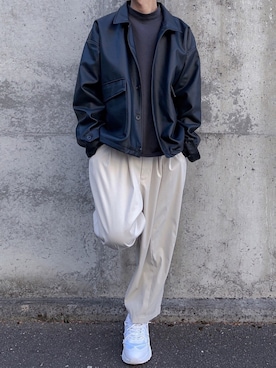 「G.O.C（ジーオーシー）のアイテム（ブルゾン）」を使った、°fさん（メンズ・167cm）の冬コーディネート