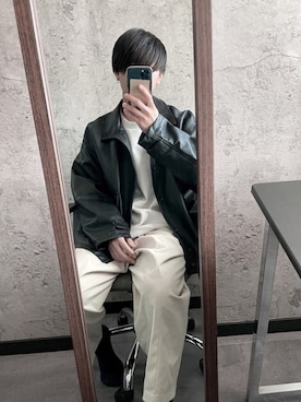 「G.O.C（ジーオーシー）のアイテム（ブルゾン）」を使った、°fさん（メンズ・167cm）の春コーディネート