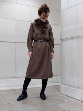 「NARACAMICIE（ナラカミーチェ）のアイテム（ワンピース/ドレス）」を使った、Virginiaさん（レディース・160cm）の冬コーディネート