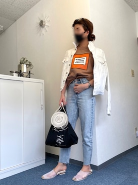 「エコバッグ」｜「アイテム（アナログ腕時計）」を使った、ありささん（レディース・167cm）の春コーディネート