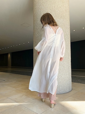 「Chico（チコ）のアイテム（シャツワンピース）」を使った、nagochanさん（レディース・156cm）の春コーディネート