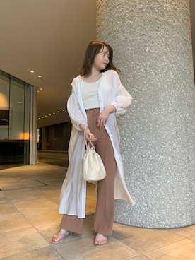 「Chico（チコ）のアイテム（シャツワンピース）」を使った、nagochanさん（レディース・156cm）の春コーディネート