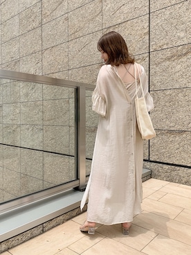 「Chico（チコ）のアイテム（シャツワンピース）」を使った、nagochanさん（レディース・156cm）の夏コーディネート