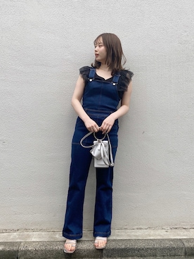 「Chico（チコ）のアイテム（サロペット/オーバーオール）」を使った、nagochanさん（レディース・156cm）の春コーディネート