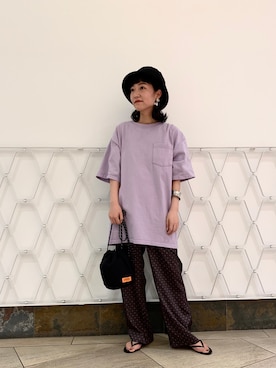 「祭り」｜「アイテム（パンツ）」を使った、nakanishiさん（レディース・157cm）の夏コーディネート